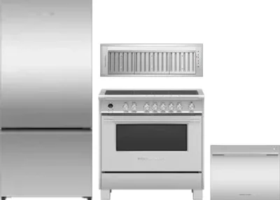 4 Piece Package Includes Refrigerator, Range, Hood And Dishwasher